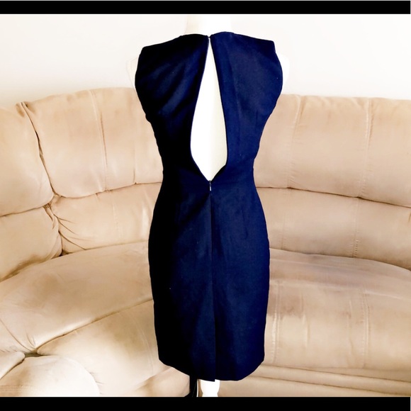 REISS Faulkner V-Neck Wool Blend Dress - Picture 9 of 9